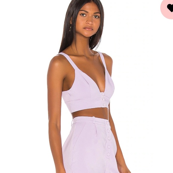 New Song of Style Lou lilac purple bralette crop top XXS - Picture 2 of 9